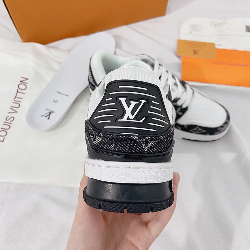 Giày LV đen nam phiên bản cao cấp  tặng tất