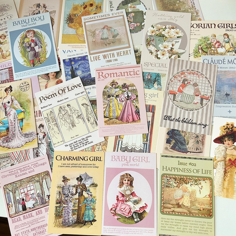 Set 30 tấm postcard phong cách Anh 1920