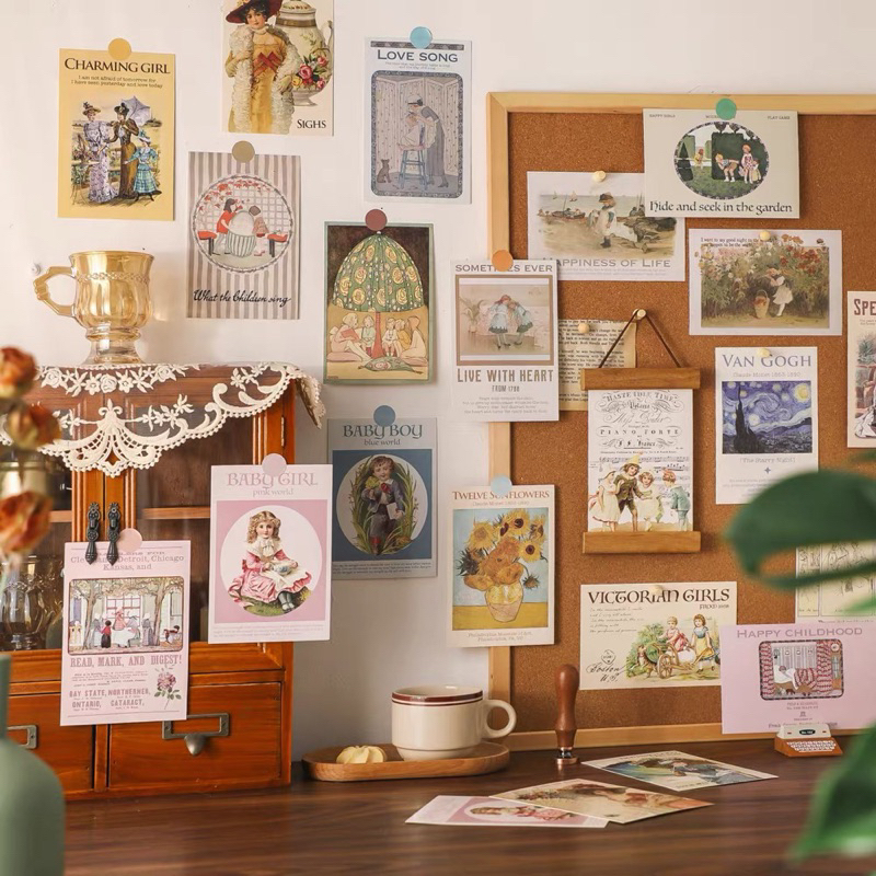 Set 30 tấm postcard phong cách Anh 1920