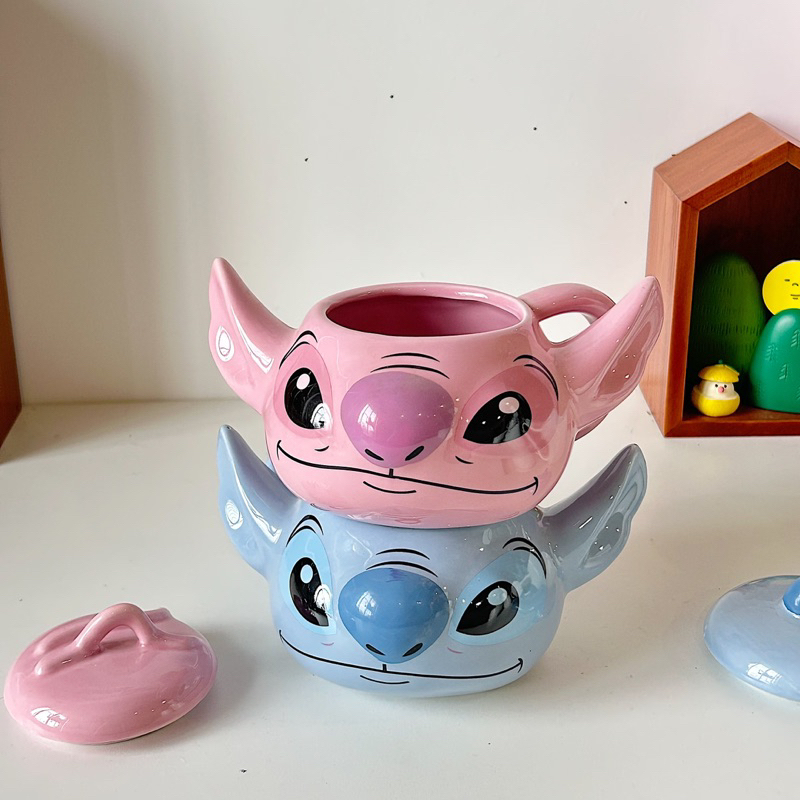 Ly sứ couple Stitch và Angel