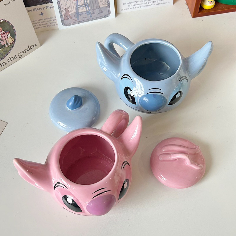 Ly sứ couple Stitch và Angel