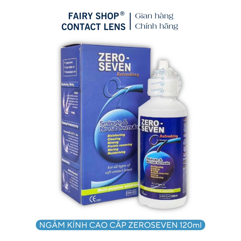 Nước ngâm lens 120ml và 360ml Zero Seven - Nước Ngâm Lens FAIRY SHOP CONTACT LENS