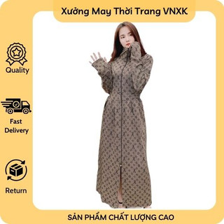 Áo chống nắng nữ toàn thân vải Umi Lạnh dày dặn mịn mát che phủ kín chân chống nắng cực tốt VNXK - Xưởng May VNXK
