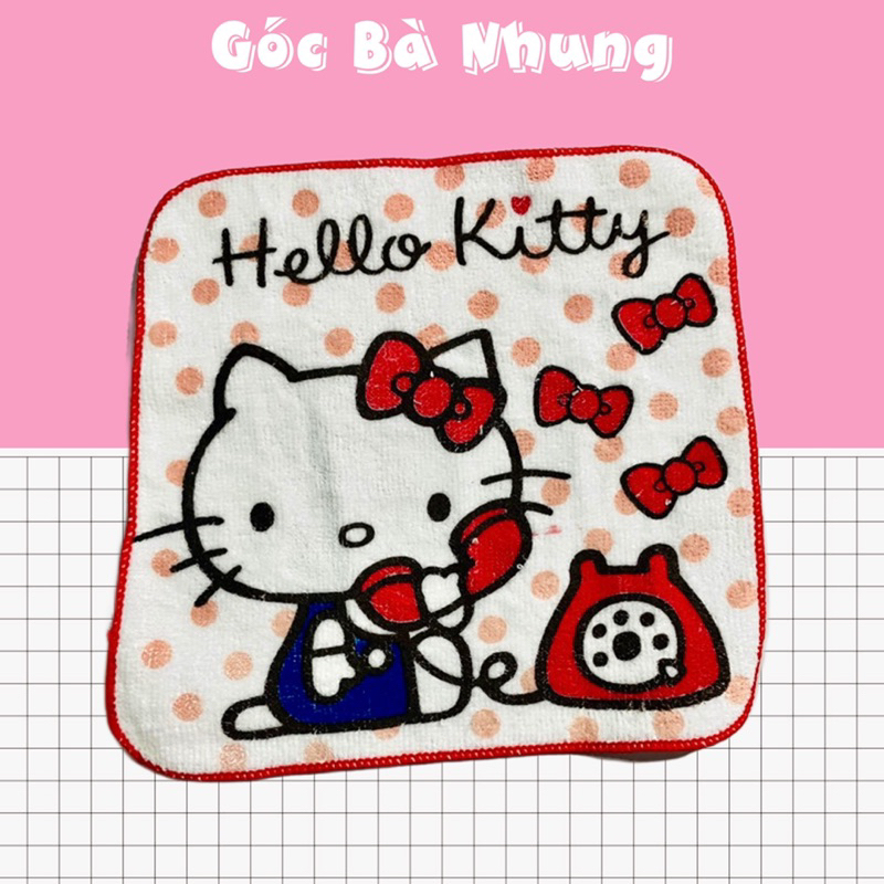 Khăn lau mặt 20x20cm họa tiết hoạt hình đáng yêu bé GÁI - GÓC BÀ NHUNG
