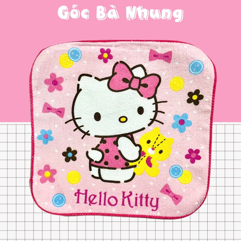 Khăn lau mặt 20x20cm họa tiết hoạt hình đáng yêu bé GÁI - GÓC BÀ NHUNG