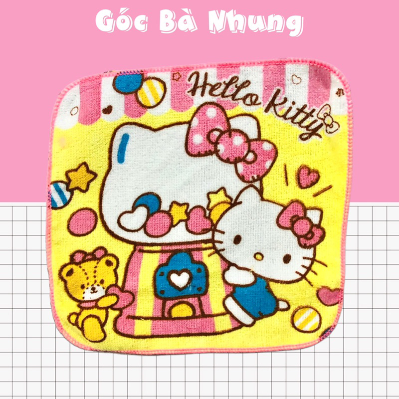 Khăn lau mặt 20x20cm họa tiết hoạt hình đáng yêu bé GÁI - GÓC BÀ NHUNG