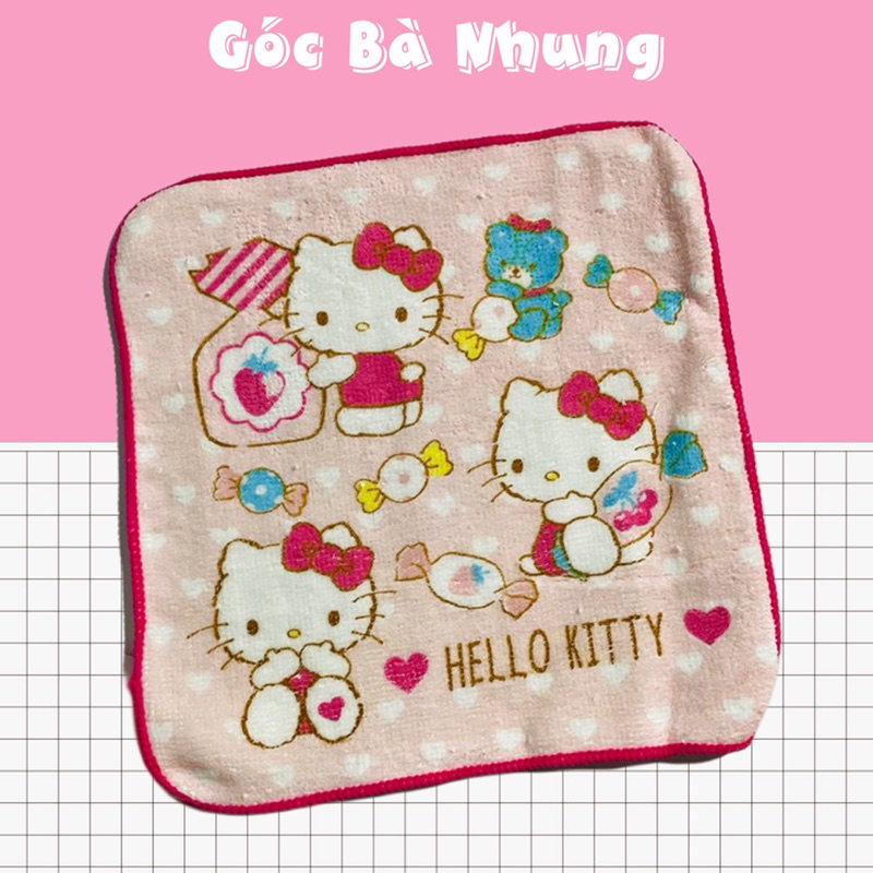 Khăn lau mặt 20x20cm họa tiết hoạt hình đáng yêu bé GÁI - GÓC BÀ NHUNG