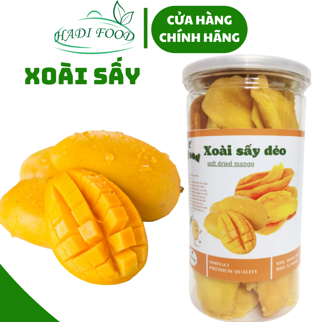 500g Xoài sấy dẻo HADIFOOD, xoài sấy dẻo Nha Trang