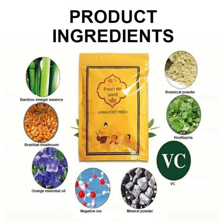 Miếng dán chân thải độc LANNA FOOT PATCH thái lan