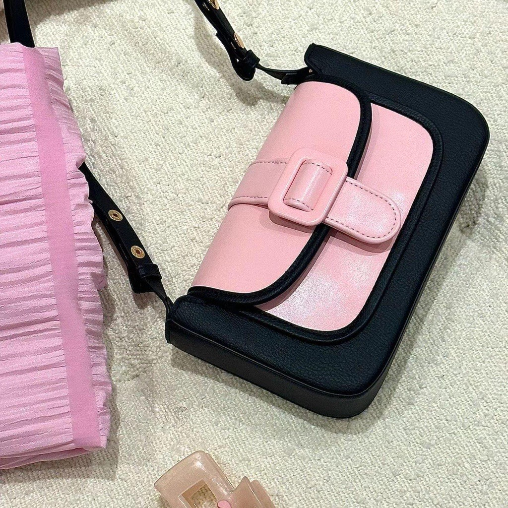 Túi xách đeo vai nữ màu hồng phong cách dễ thương mã t64