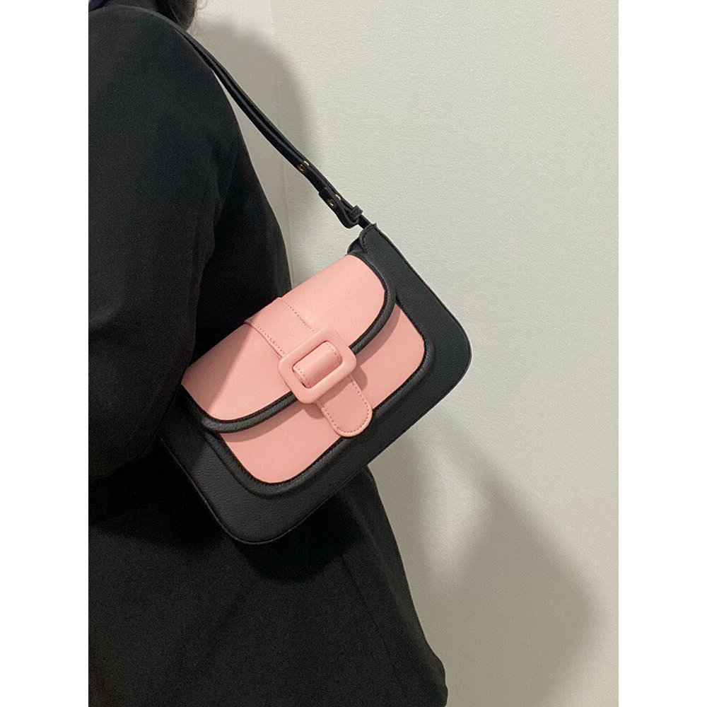 Túi xách đeo vai nữ màu hồng phong cách dễ thương mã t64