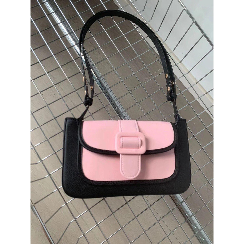 Túi xách đeo vai nữ màu hồng phong cách dễ thương mã t64