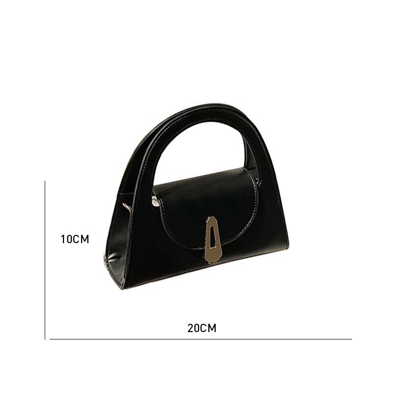 Túi xách nữ cầm tay chất da PU hai màu trắng đen mã t108