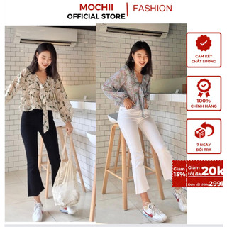  Quần jean Giấy Skinny Nữ Ống Loe Đen Trơn, Co giãn 4 chiều, cạp cao tôn dáng