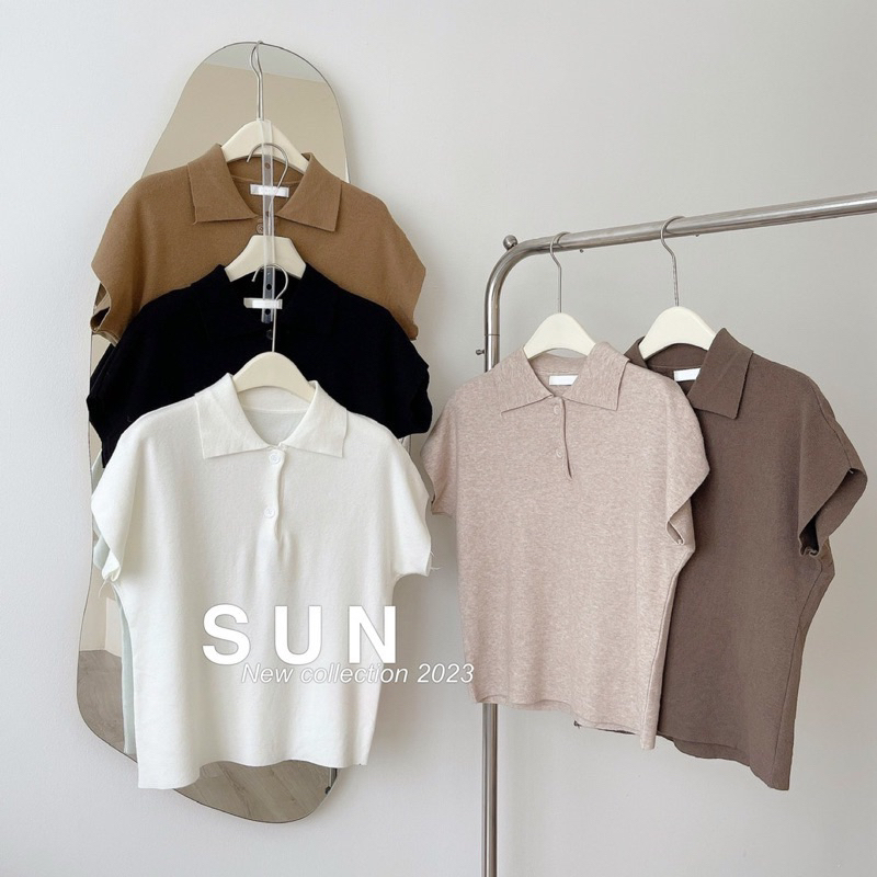 Áo polo trơn  len mongtoghi  tay hến nhiều màu , Xem-studio