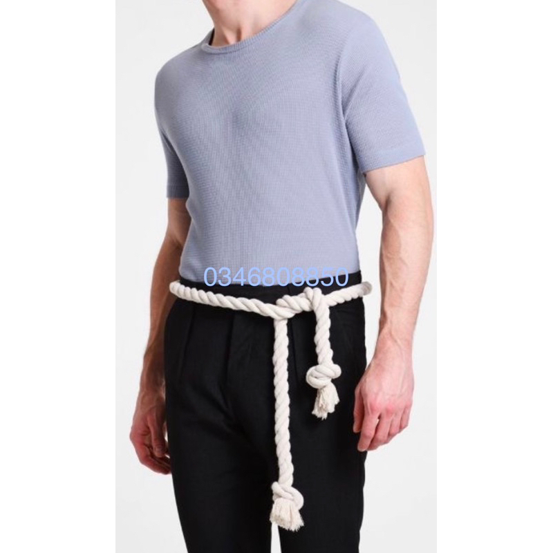 Dây belt thắt lưng sợi thừng cotton to bản