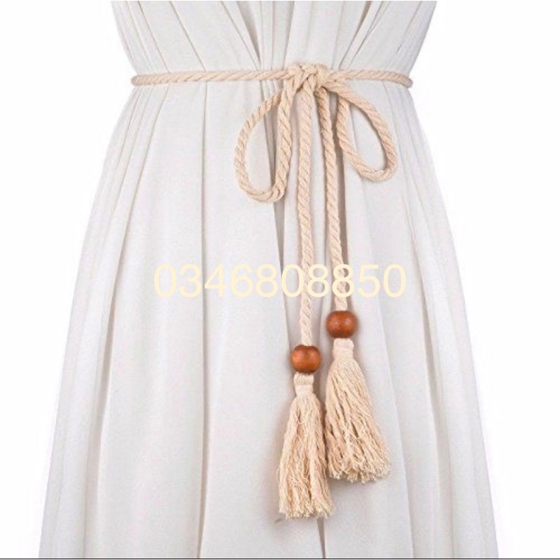 Dây belt thắt lưng sợi thừng cotton to bản