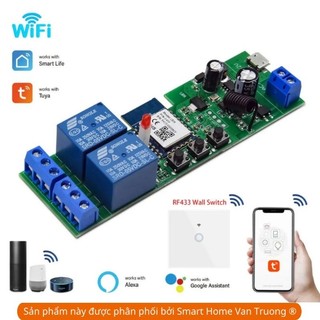 Công tắc thông minh wifi 433 đa năng chạy điện 1 chiều dc 5v 12v 24v hẹn giờ theo thời gian thực