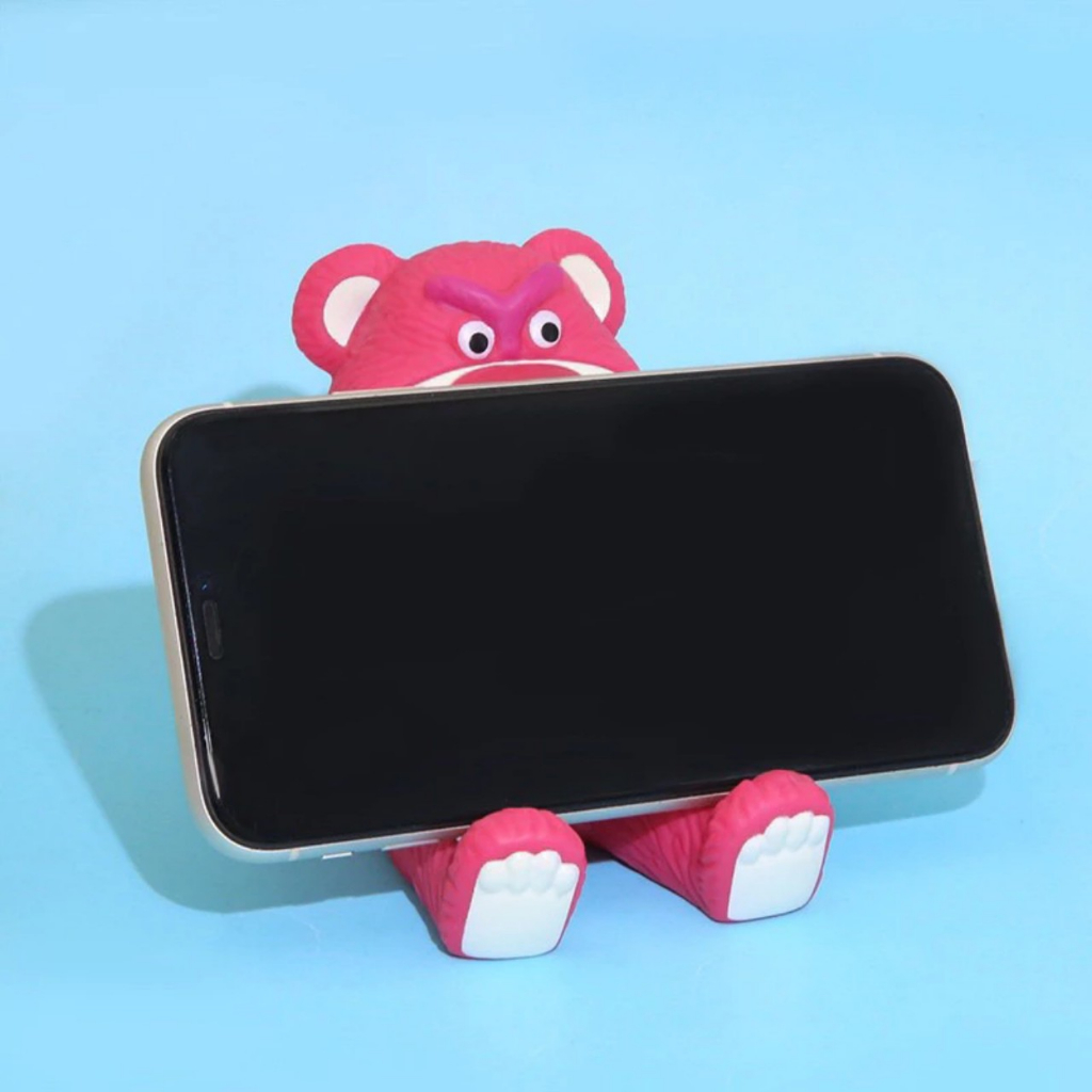 Giá đỡ kệ đỡ điện thoại, máy tính bảng gấu dâu Lotso cute đáng yêu trang trí