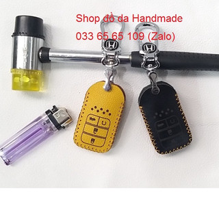 [Hot] Bao da chìa khóa Honda Civic, City, BRV 2022-2023 loại 4 nút bấm, tặng kèm móc khóa, khắc tên miễn phí