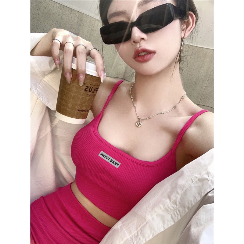 Set Bộ Tập Gym Yoga Erobic Co Dãn Đa Chiều Dây Đan Lưng Tôn Dáng Siêu Sexy