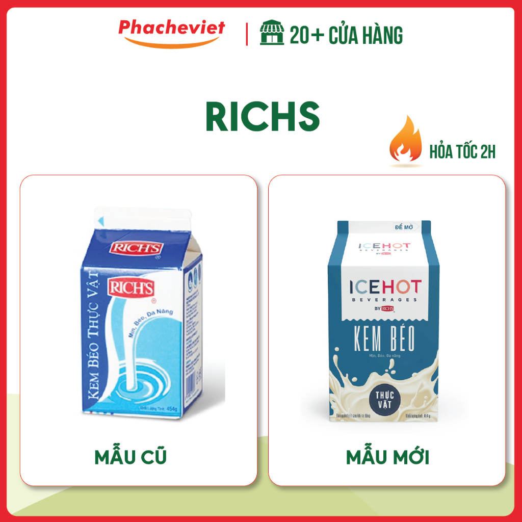 Kem Béo Thực Vật Richs Ice Hot 454g