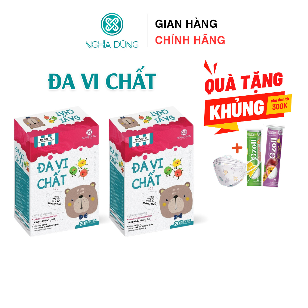 Vitamin tổng hợp cho bé Đa Vi Chất NGHĨA DŨNG   công thức vàng bổ sung sinh dưỡng toàn diện cho trẻ