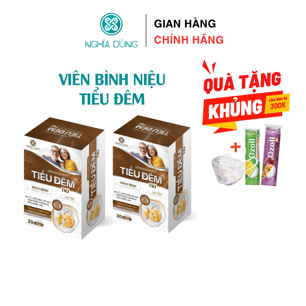 Viên uống Bình niệu tiểu đêm Nghĩa Dũng, hỗ trợ giảm tiểu đêm nhiều lần, tiểu rắt, tiểu yếu (hộp 30 viên)