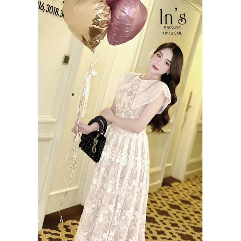 VÁY REN CỔ SEN HỒ ĐIỆP SIÊU SANG