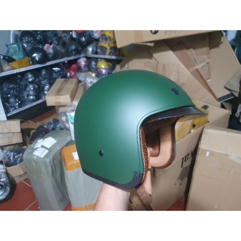 Mũ bảo hiểm kính âm Royal m139 màu xanh lính  chính hãng bảo hành 12 tháng - Nón royal m139 xịn