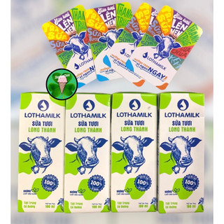 Sữa tươi tiệt trùng Lothamilk có đường 180ml x 4 [Date luôn mới ]