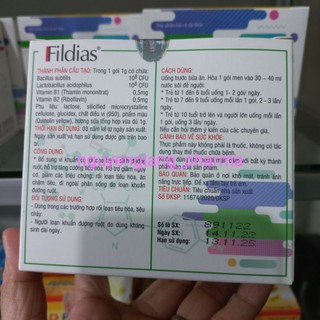 Men vi sinh Fildias (Hộp 30 gói)