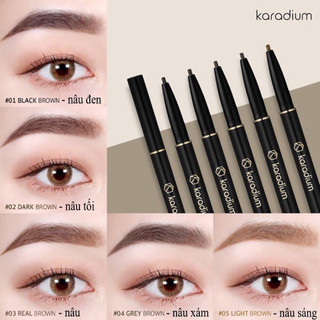 Chì kẻ mày hai đầu karadium flat eyebrown pencil