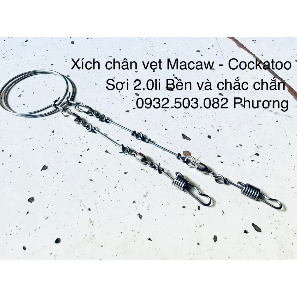 Xích chân Vẹt Macaw - Cockatoo mẫu mới