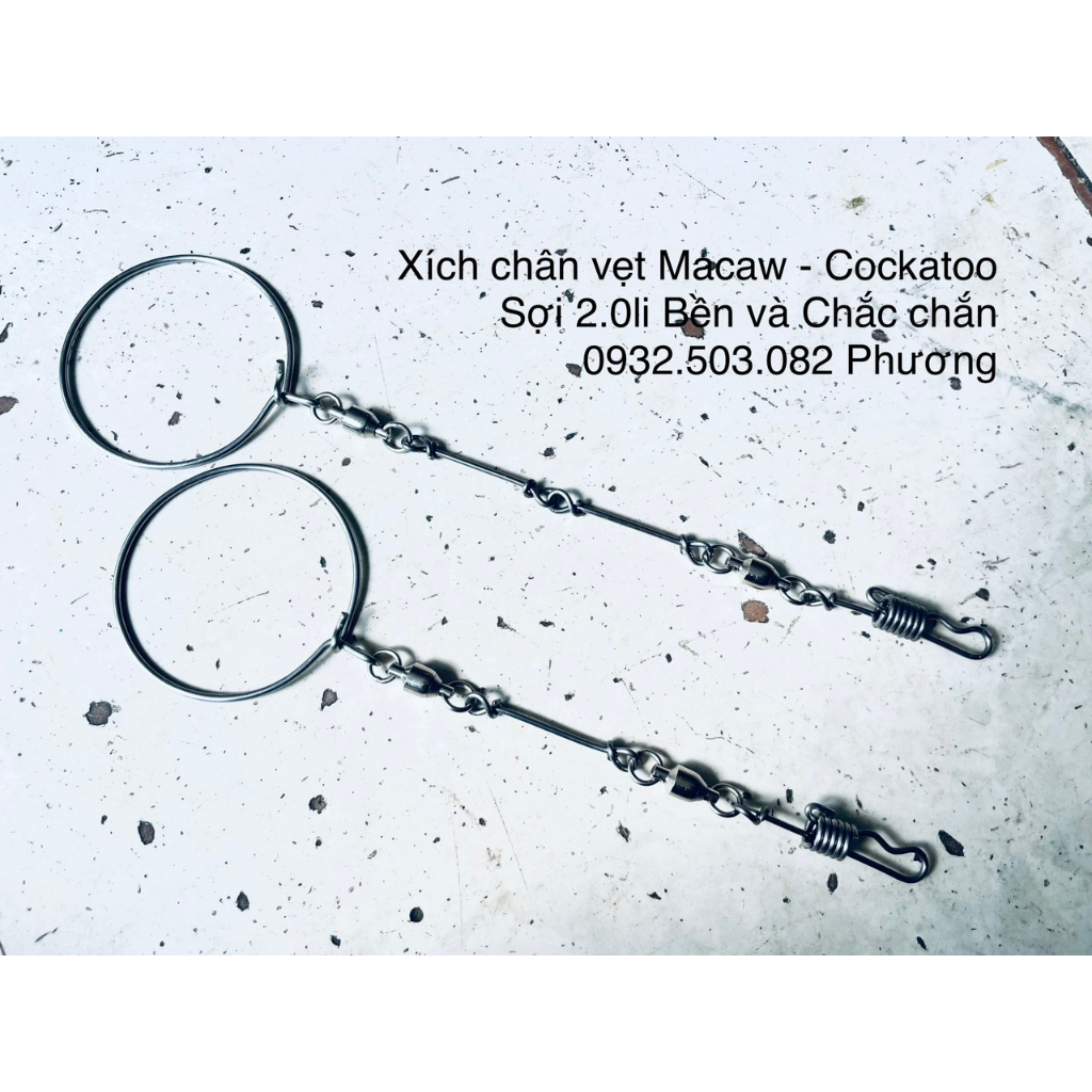 Xích chân Vẹt Macaw - Cockatoo mẫu mới