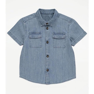Áo sơ mi jean cộc tay george sz 18/24m