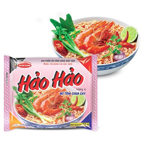 Mì hảo hảo tôm chua cay 75gr/ Mì tôm acecook chính hãng