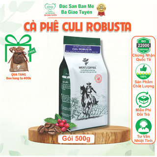 Cà phê Culi Robusta rang mộc nguyên chất gói 500Gr Men's Coffee Đắng Mạnh Hương Thơm Quyến Rũ, Hậu Vị Ngọt