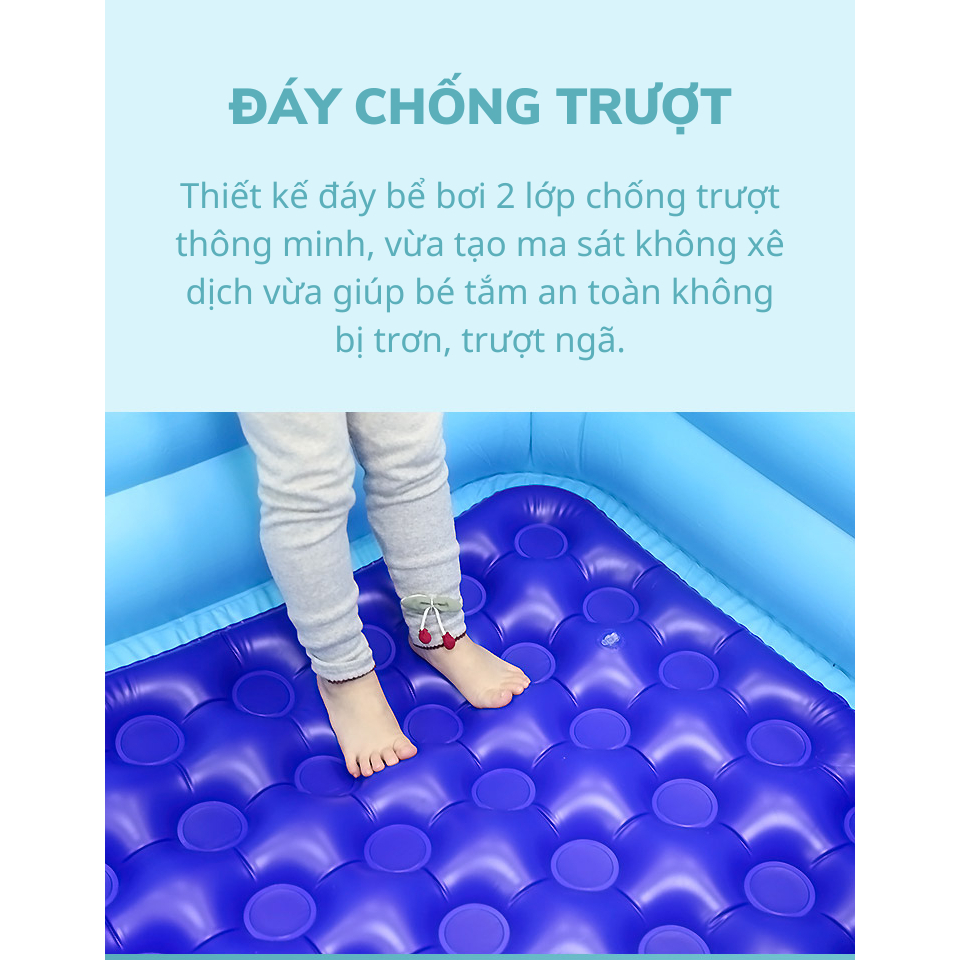 Bể Bơi, Phao Bơi Cỡ Lớn 1m2/1m3/1m5/1m8/2m1 3 Tầng Siêu Rẻ Tặng Miếng Vá CHo Bé Vui Chơi Thoải Mái