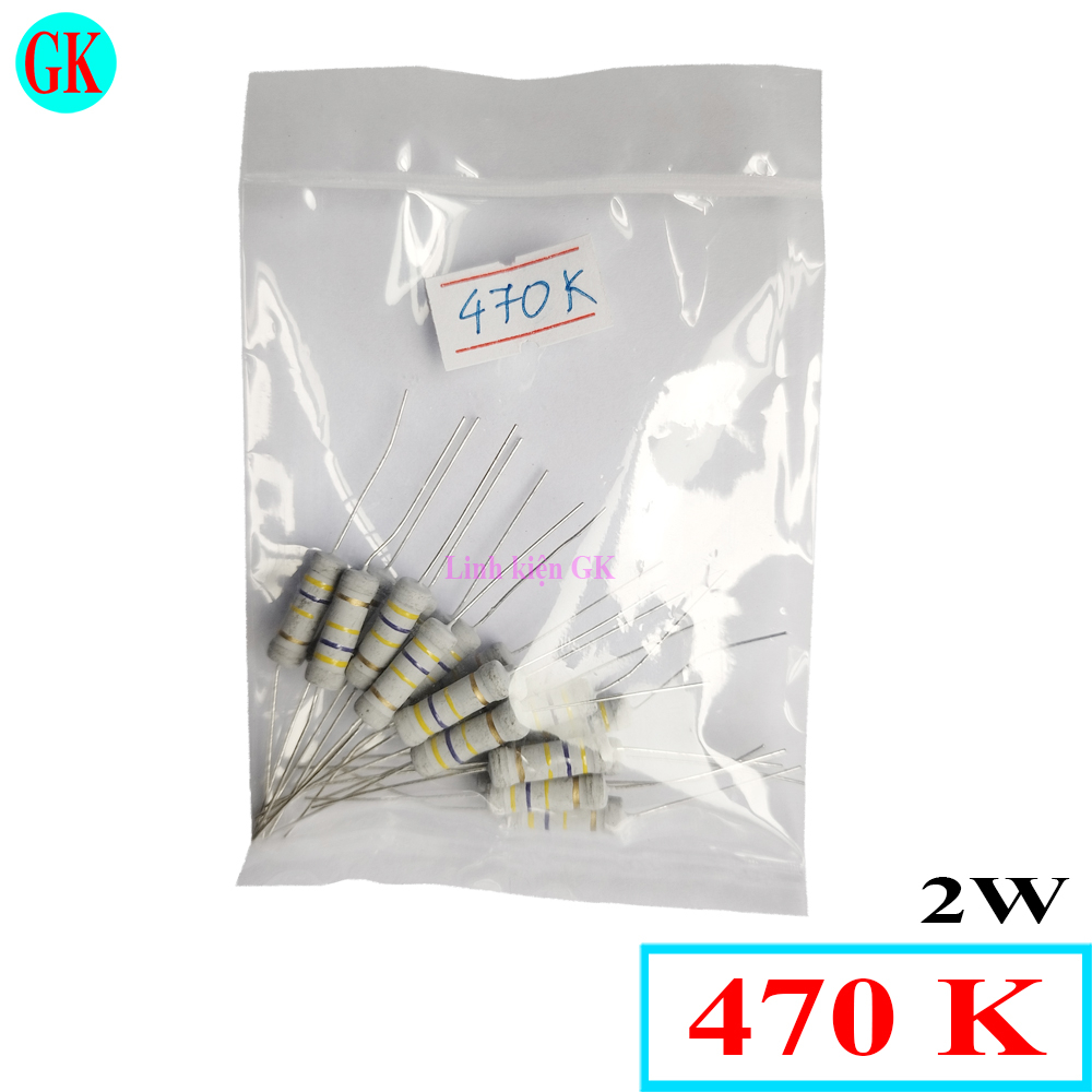 (20 cái) Điện trở 470K 2W [A-03-21]