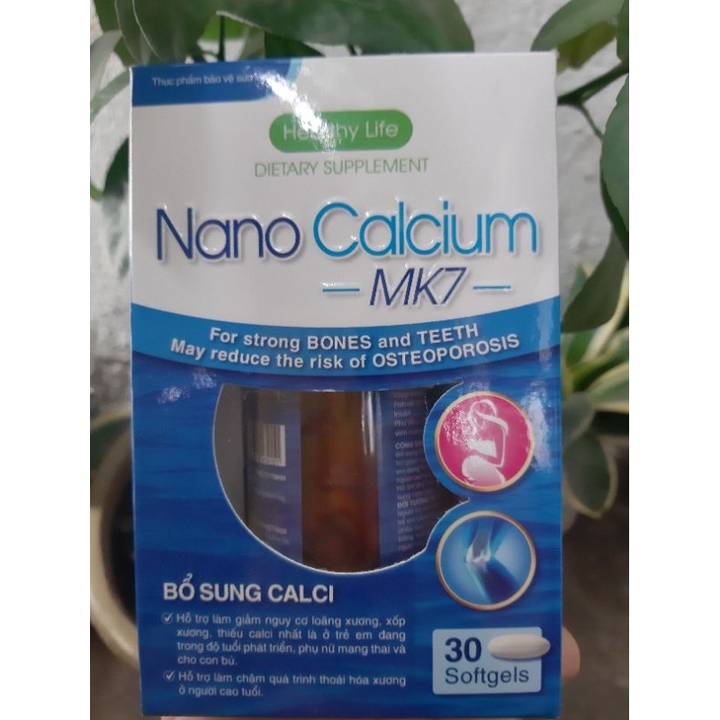 NANO CALCIUM- MK7 Bổ xung canxi cho trẻ em đang độ tuổi phát triển,phụ nữ có thai và cho con bú, người loãng xương......