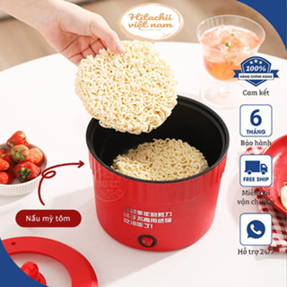 Nồi Lẩu Điện Mini Đa Năng, Ca Nấu Mì, Cốc Ăn Lẩu Cô Đơn  Hotrend Dung Tích 1.5L Sông Suất 500W Chống Dính Vân Đá