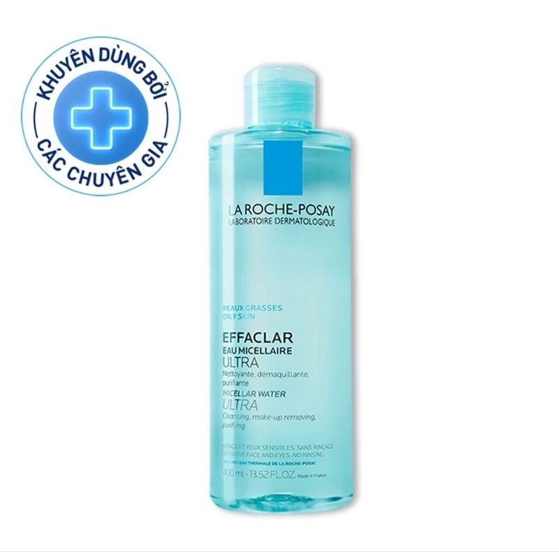 Nước làm sạch sâu và tẩy trang dành cho da mụn, da dầu nhạy cảm La Roche-Posay Effaclar Micellar Water 400ml
