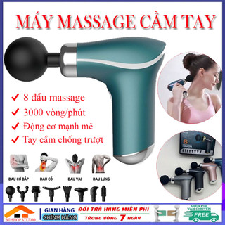 Máy Massage Cầm Tay Mini 8 Đầu 3 Chế Độ KH-325, Súng Massage Cầm Tay Đấm Lưng, Mát Xa Toàn Thân Giúp Giảm Đau Mỏi Cơ Thể