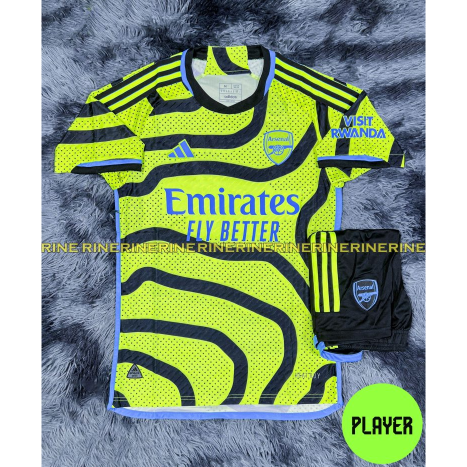Bộ áo bóng đá Ars - arsenal sân khách Super Bodyfix hàng Thailand 2023-2024 Giống thi đấu