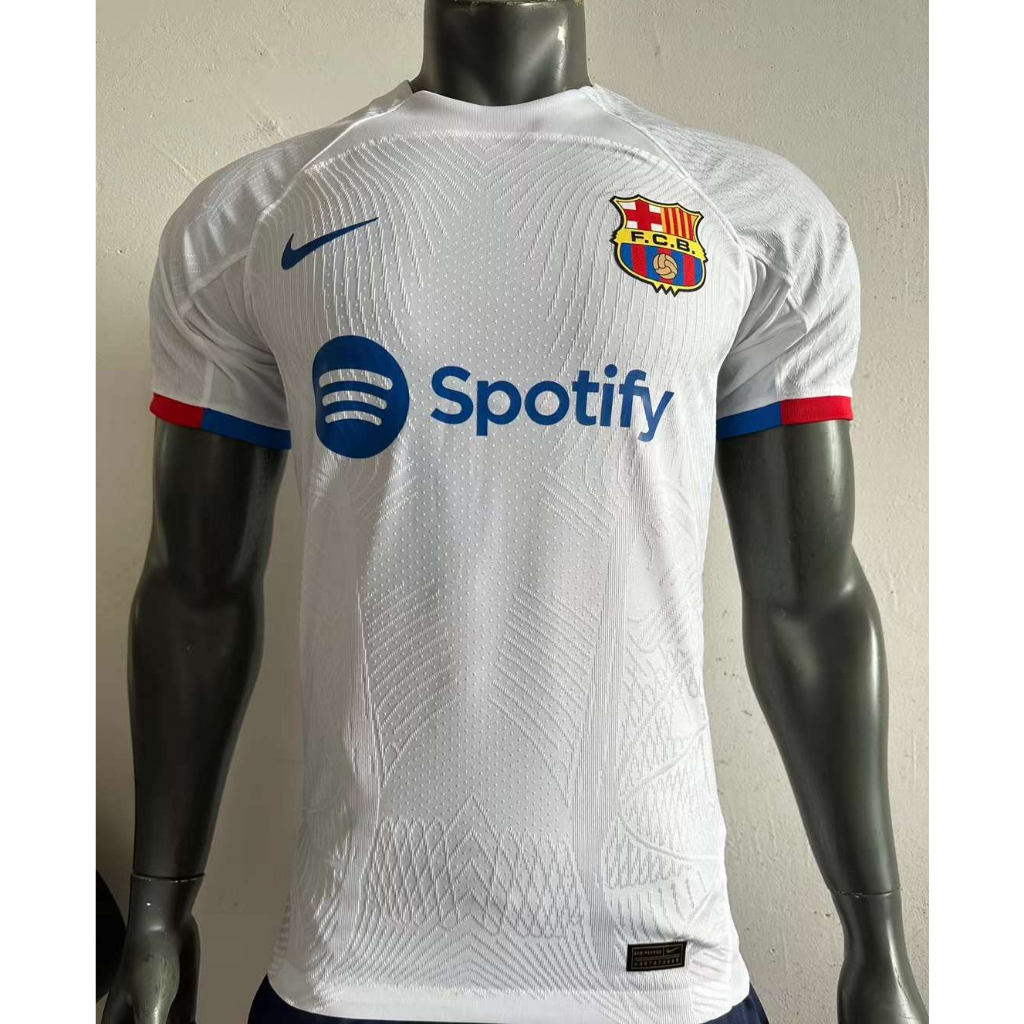 Bộ áo bóng đá Barca - barcelona sân khách Super Bodyfix hàng Thailand 2023-2024 Giống thi đấu