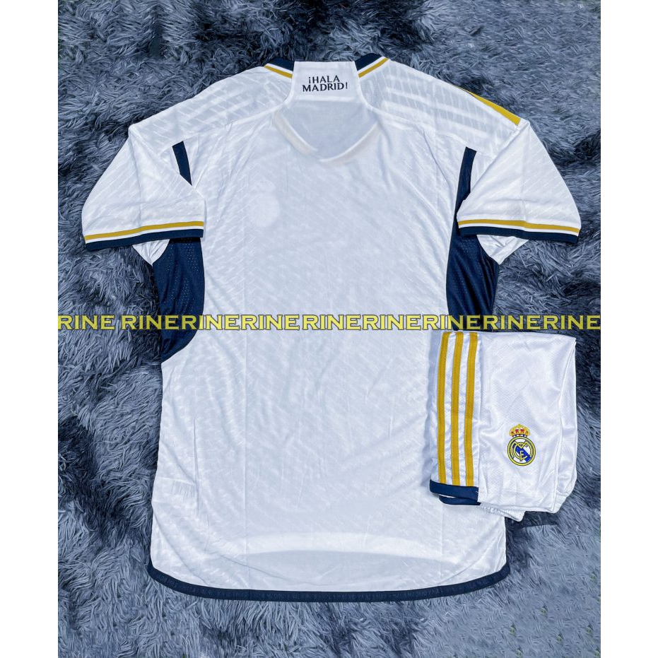 Bộ áo bóng đá Real sân nhà Super Bodyfix hàng Thailand 2023-2024 Giống thi đấu