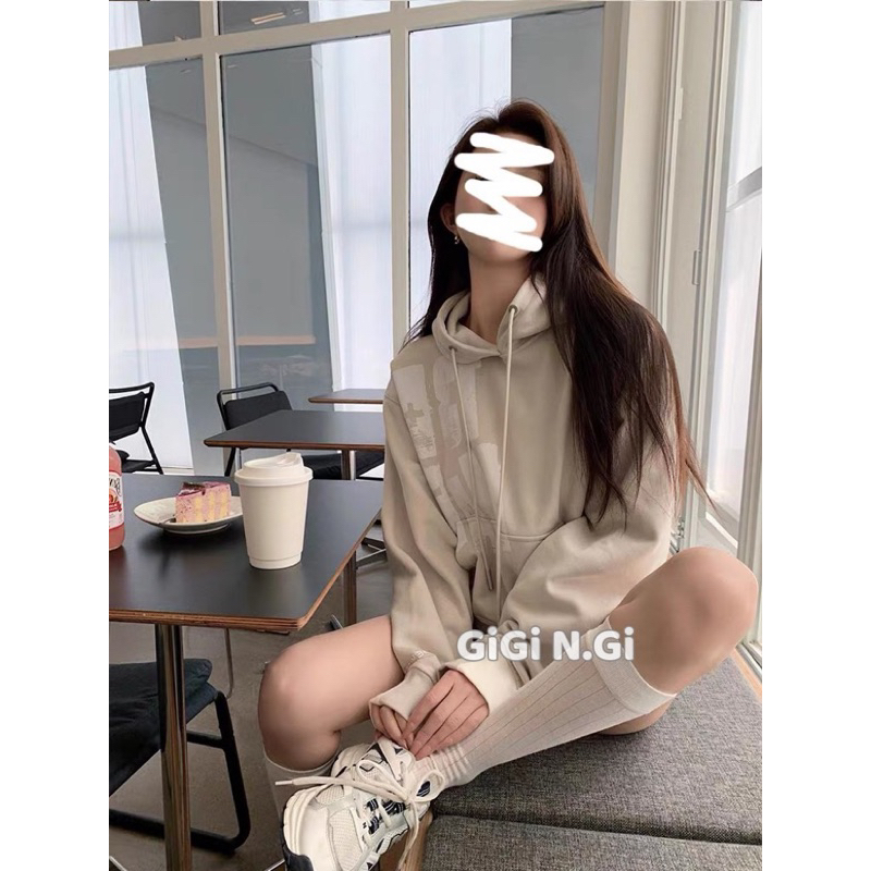 Áo hoodie 13de marzo chữ lưng đính gấu thỏ bông