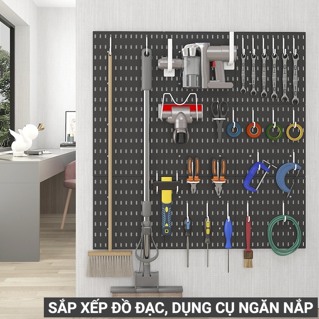 Bảng treo tường PEGBOARD decor phòng học, nhà bếp, giá treo đồ gia dụng tiện ích trang trí nhà cửa