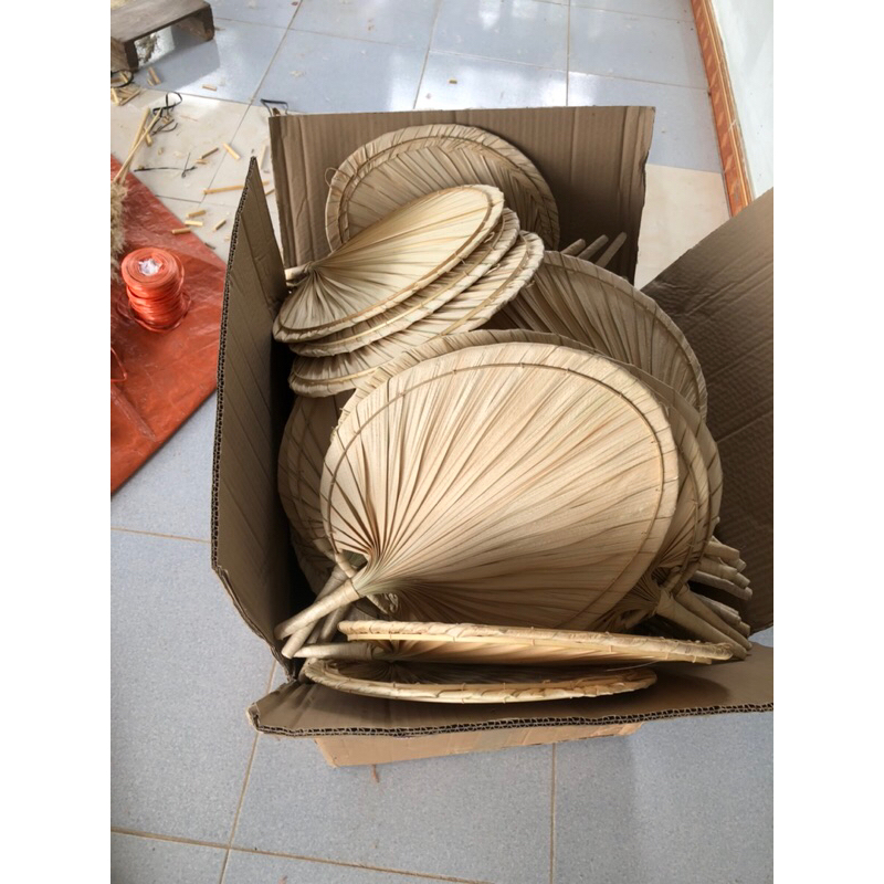 Quạt lá cọ,lá kè decor trang trí,vintage,làm đồ handmade,…